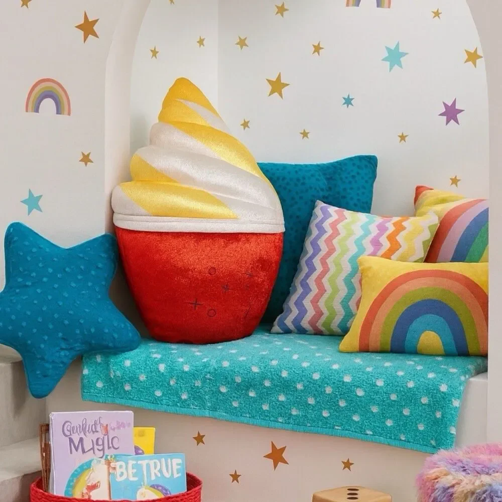 Disney Parks Dole Whip Scented Plush Pillow 15”‎ Ice Cream Swirl Stuffed Novelty